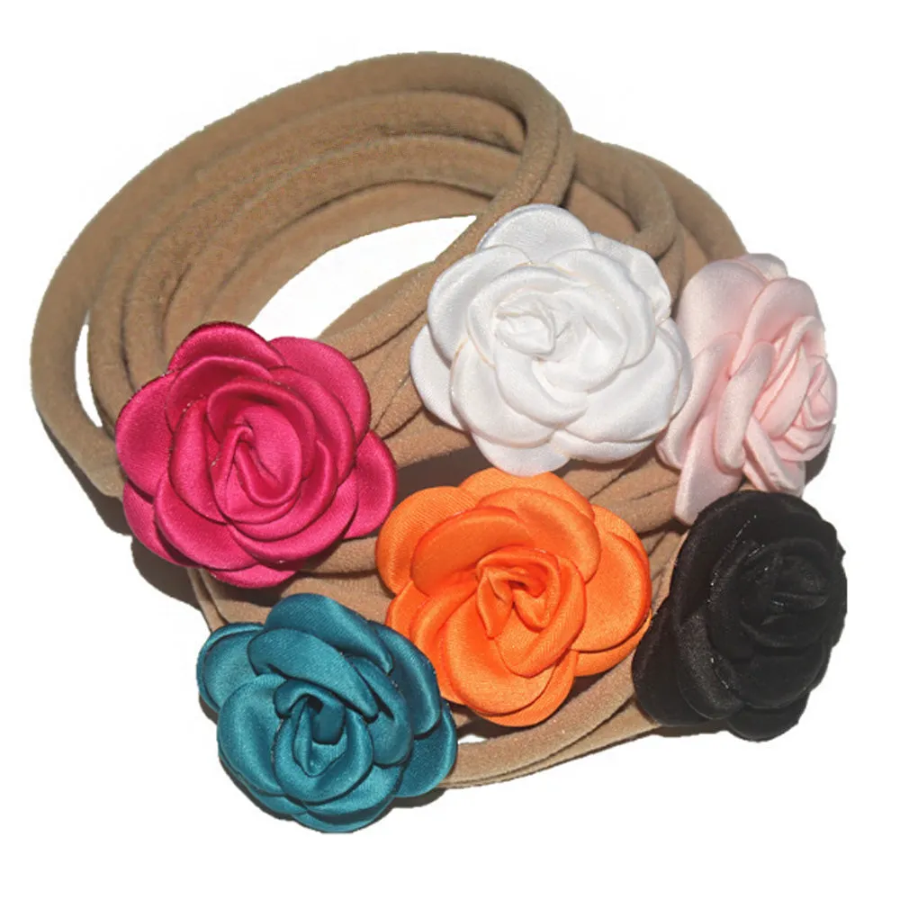 10 Pack of 33cm Nylon Baby Headbands - Durable Wholesale Elastic Headbands to Fit All Sizes - Stretchy Baby Headbands