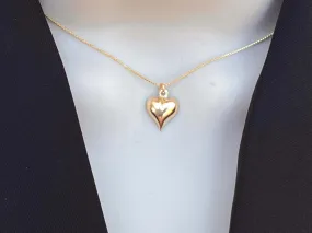 14k Gold Filled Heart Necklace -Minimalist Style, Dainty Choker -Choose Length, Valentines Day, Mothers Day