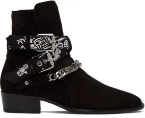 AMIRI Black Bandana Boots