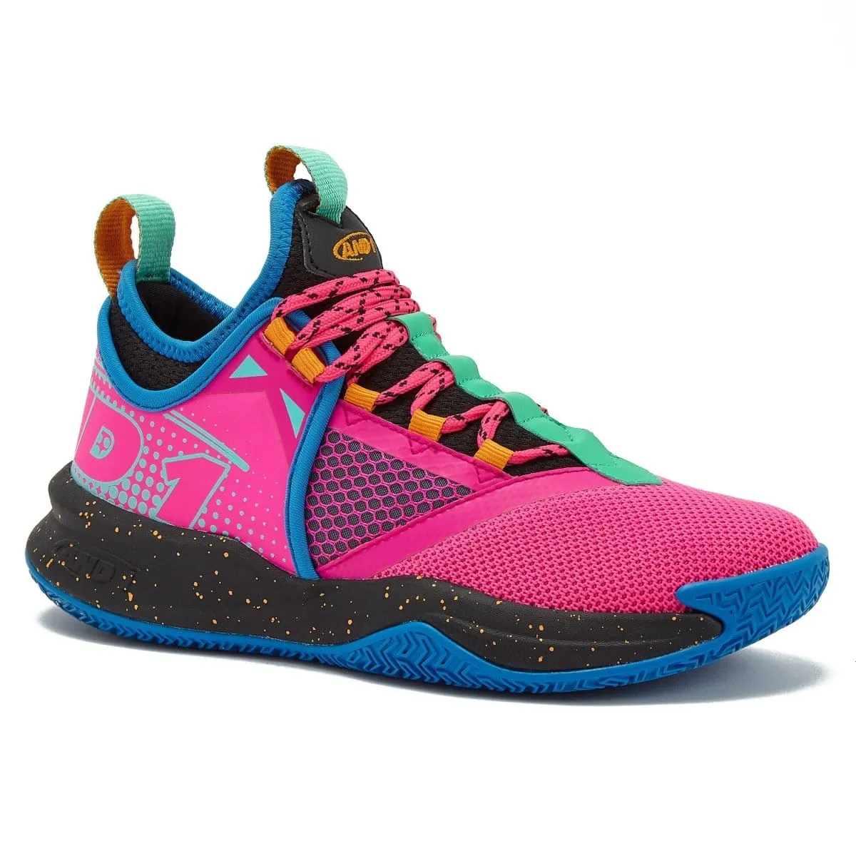 AND1 Junior Charge Pink Basketball Shoes