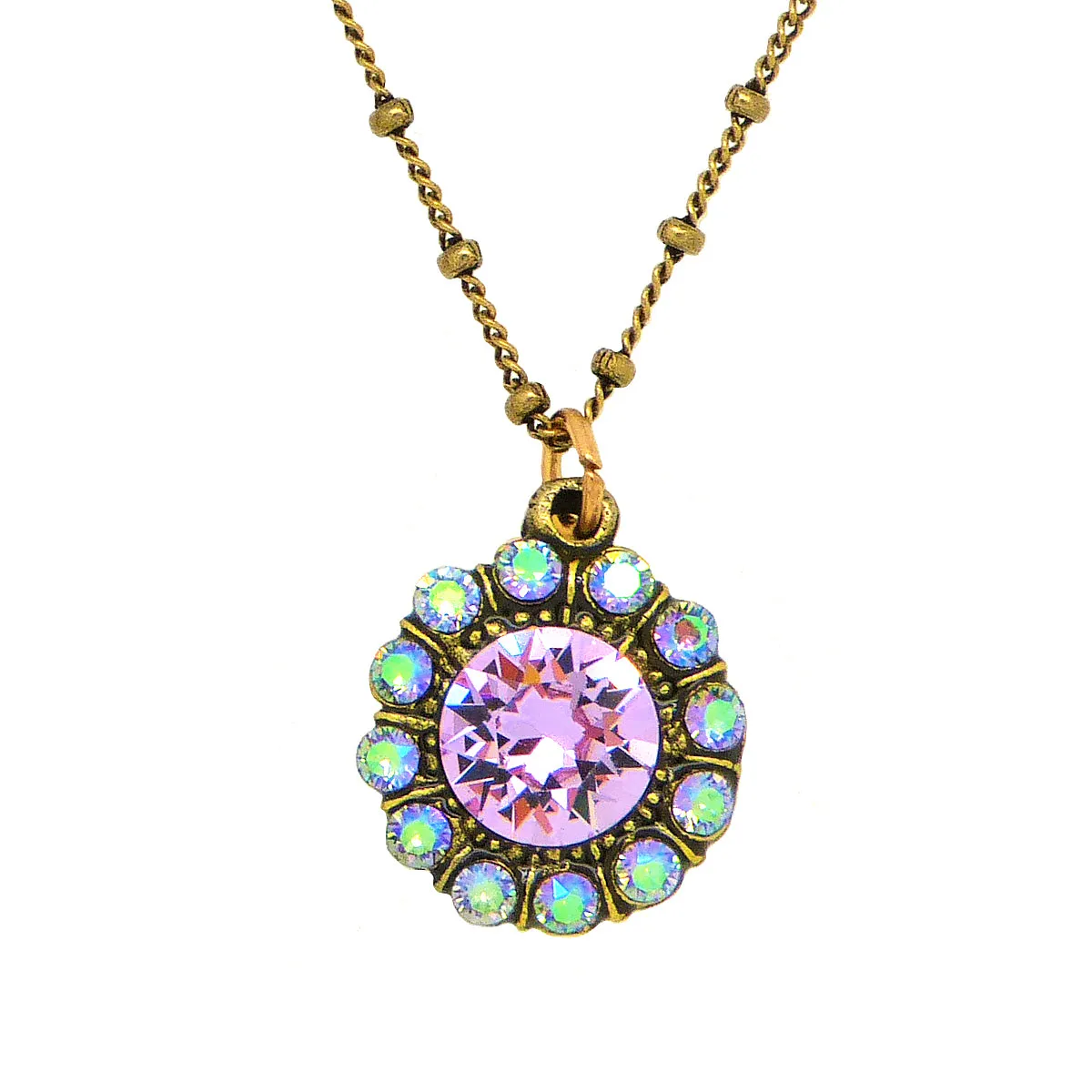 Anne Koplik Violet Elsie Princess Pendant Necklace with Swarovski Crystal (Model: NK4718VIO)