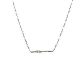 Bar Necklace in 14kt Gold with Diamond - WD364