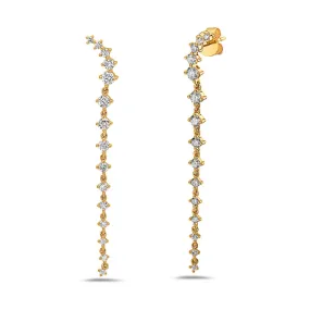 Bassali Selene earrings 14K yellow gold diamond