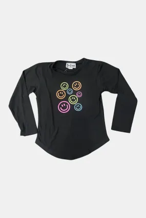 Black Smile Long Sleeved T-Shirt