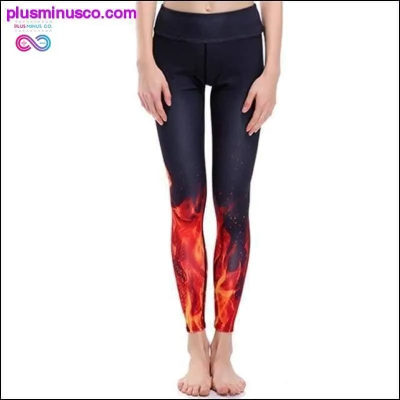Blue Green Weed Leaf Print Elastic Slim Fitness Workout