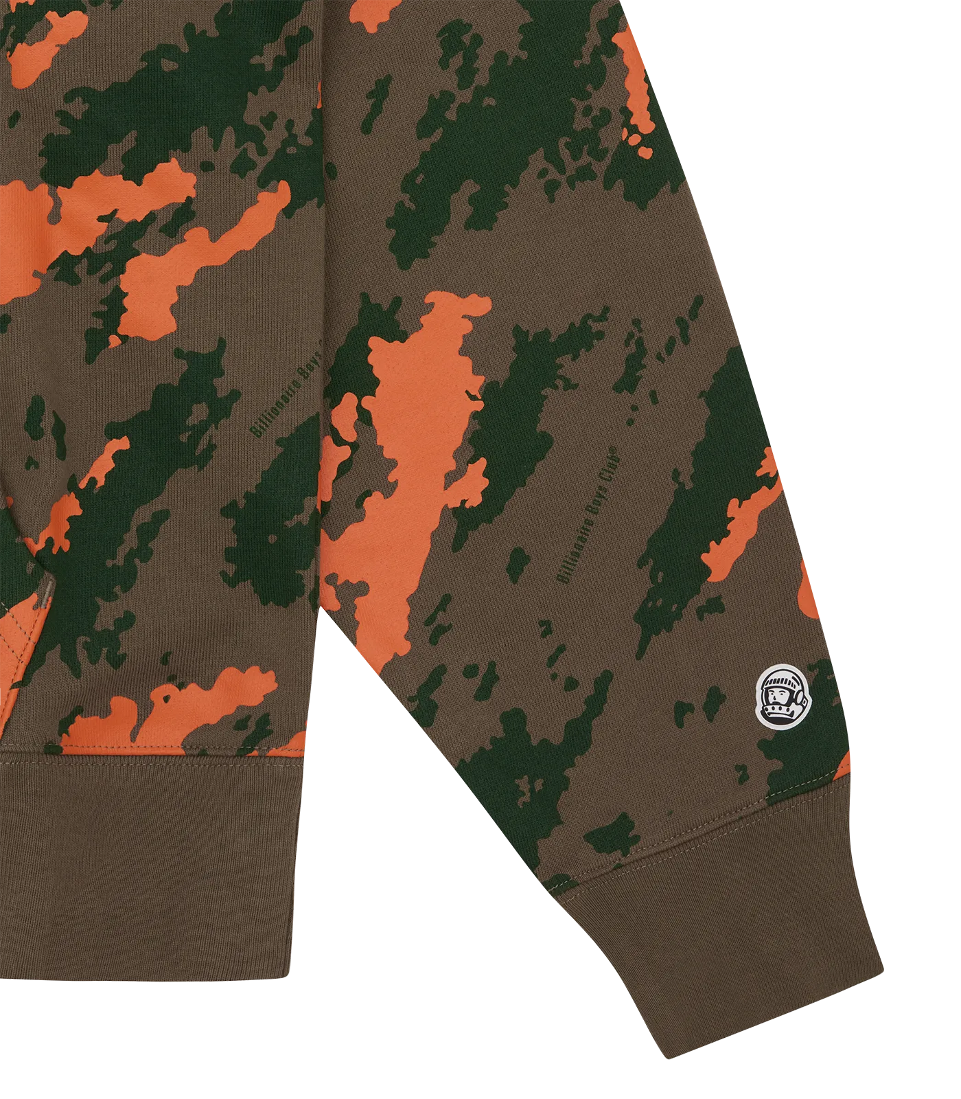 CAMO PRINT ARCH LOGO POPOVER HOOD - GREEN