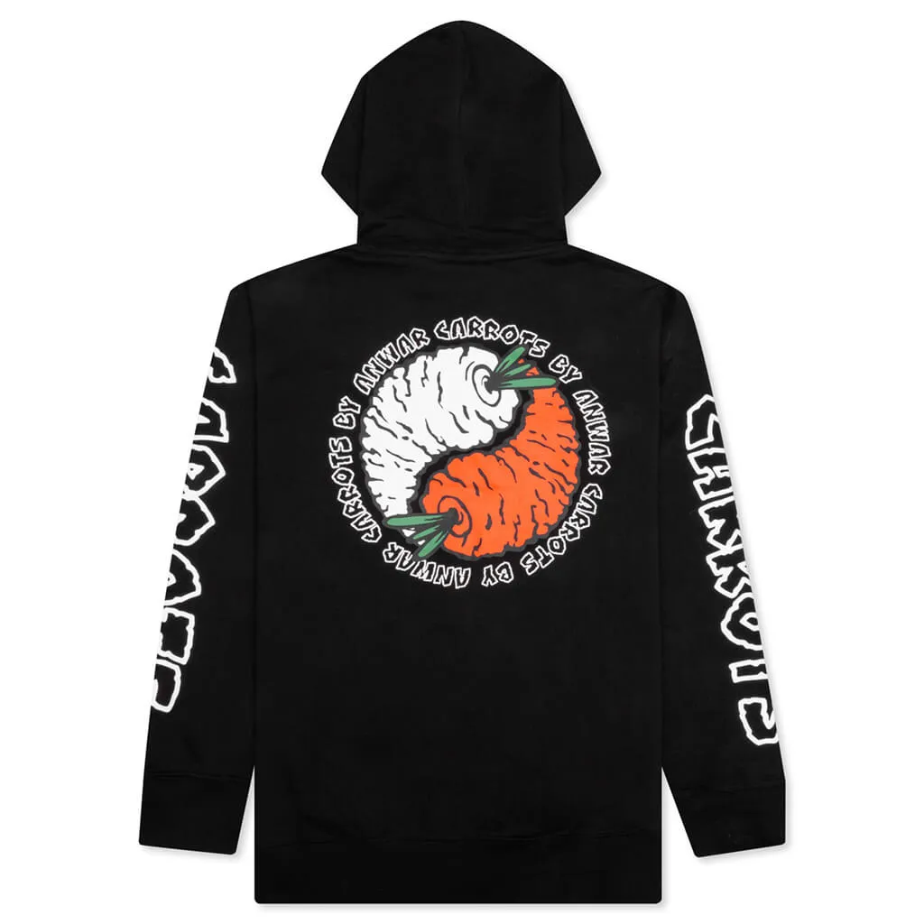 Carrots zip hoodie by Anwar Carrots - black