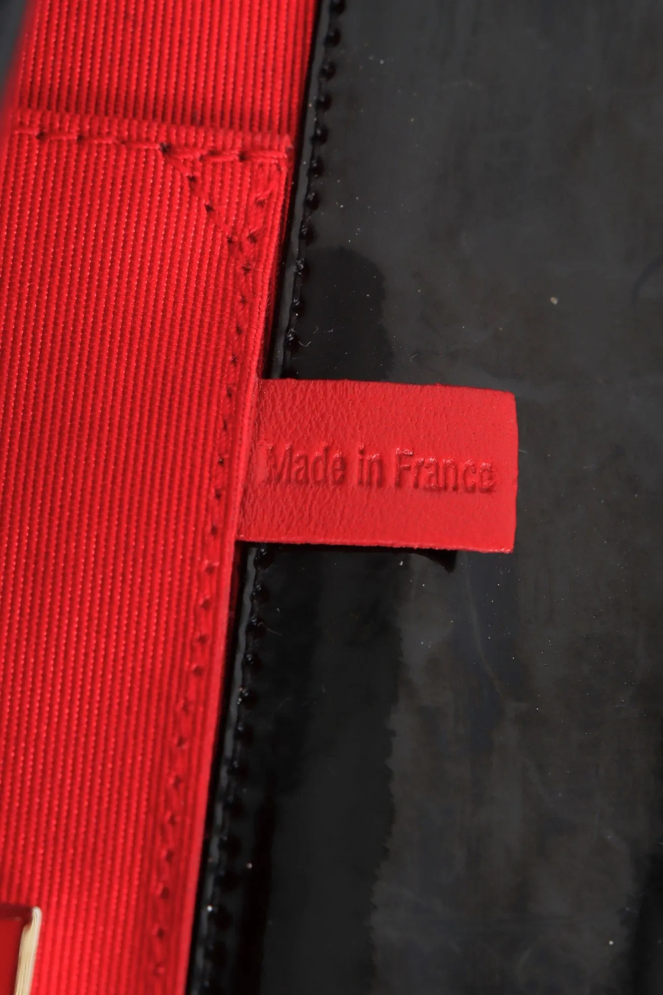 Christian Louboutin Black Patent Leather Pigalle Spike Clutch Made in France