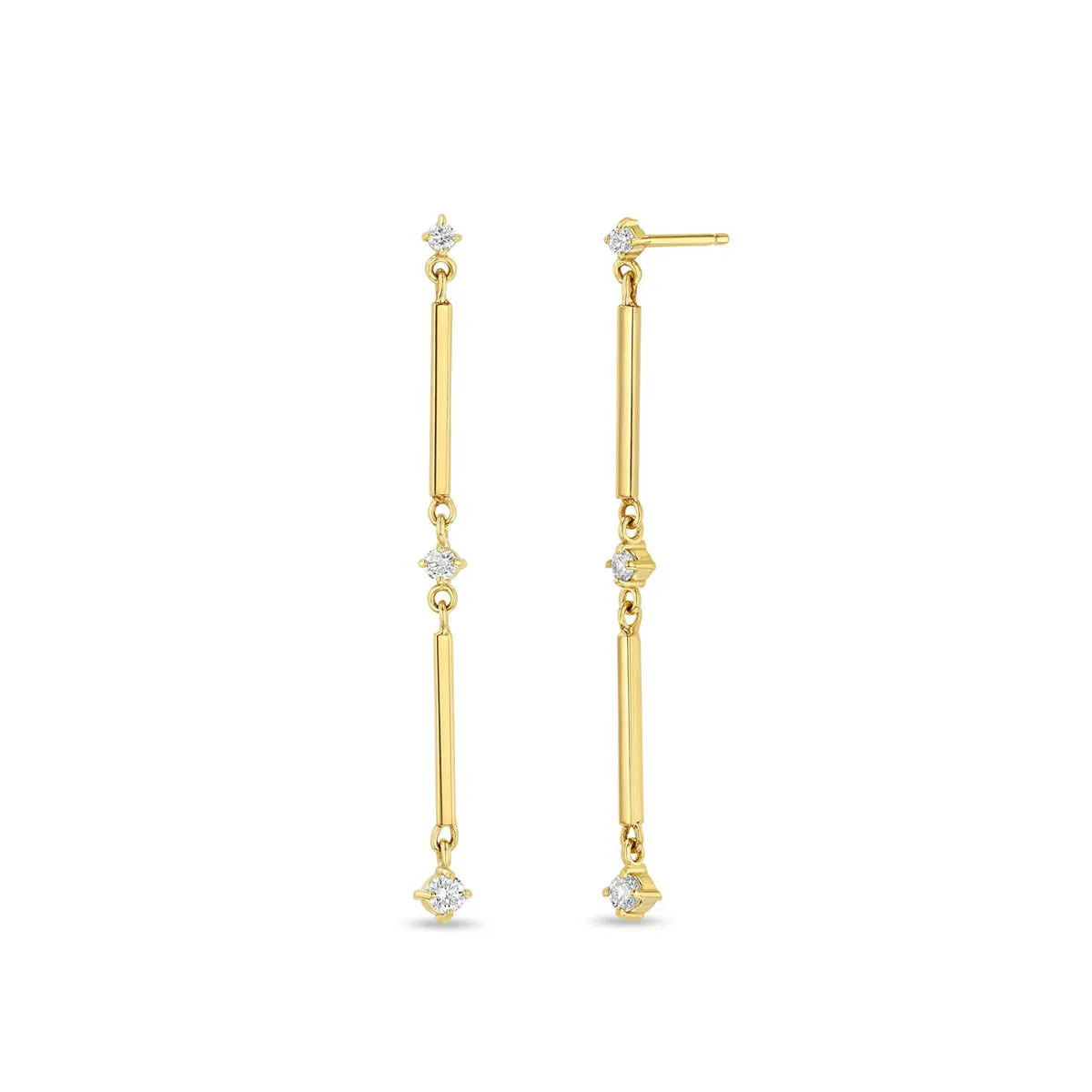 Diamond Bar Earrings