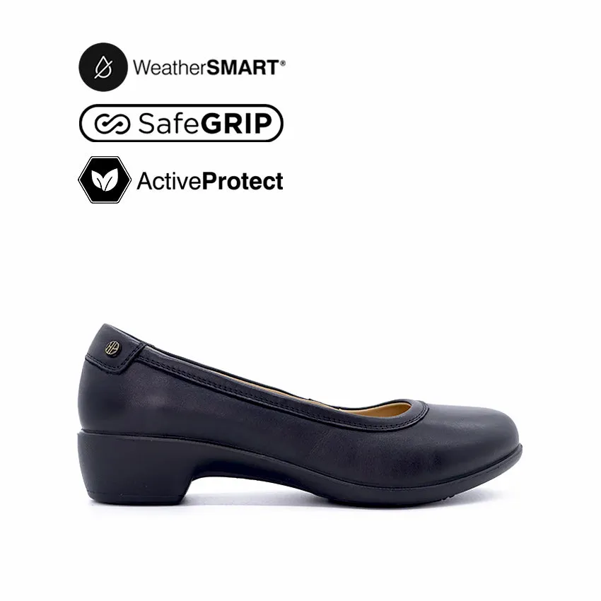Fai Pump Black Leather Casual Shoes - Women's
