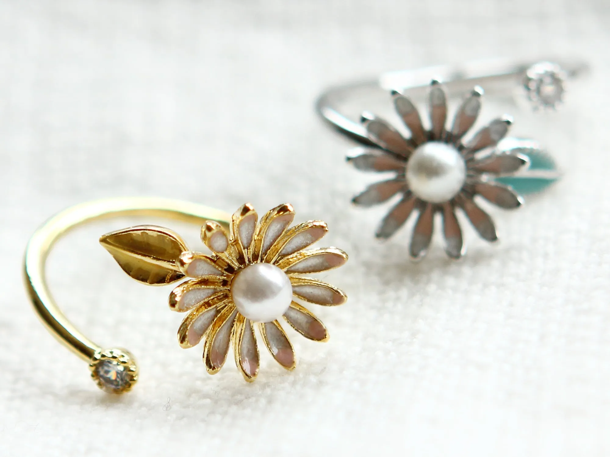 Flower Leaf Adjustable Ring