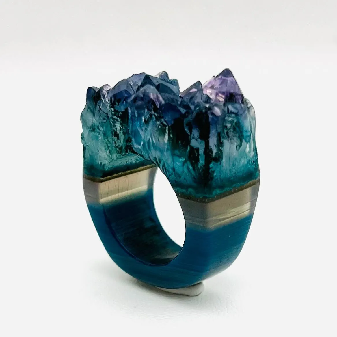 Gemstone Ring - Teal Wave