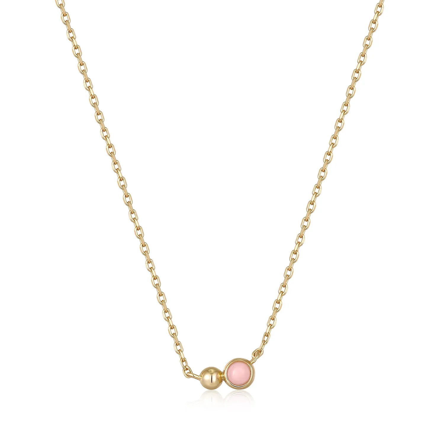 Gold Quartz Pendant Necklace