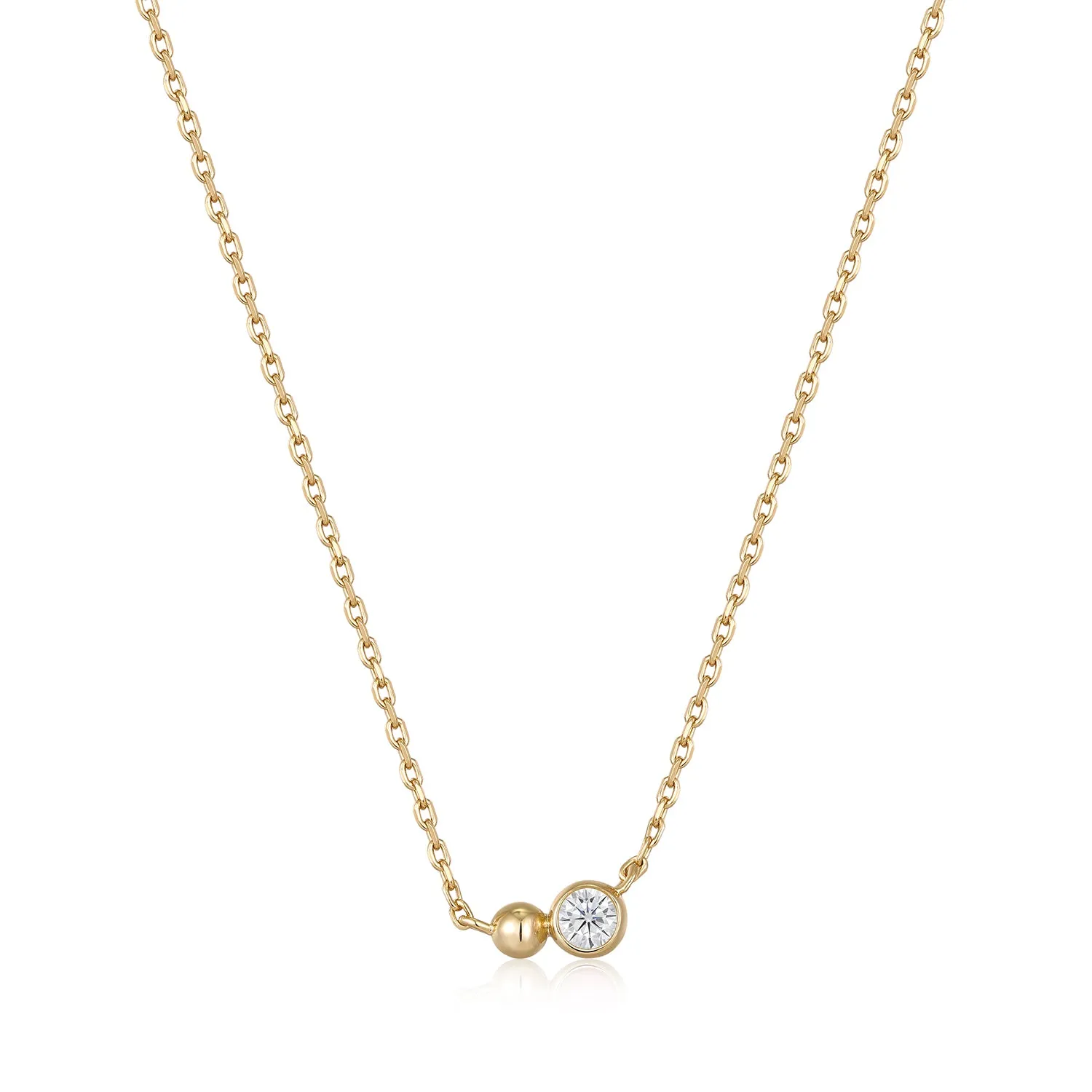 Gold Sparkly Pendant Necklace