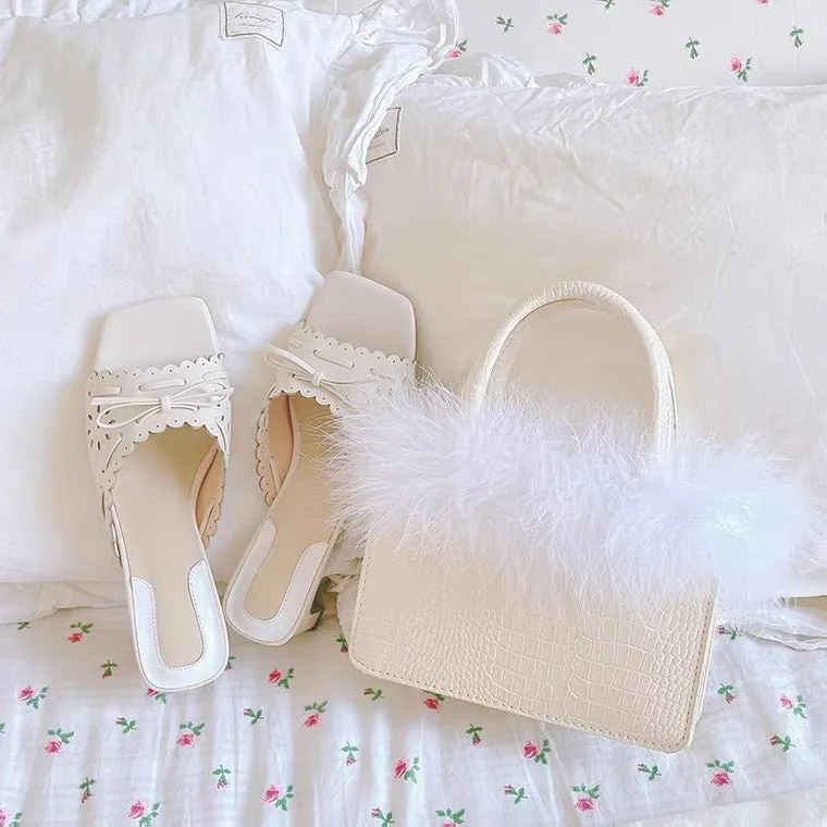 Google-friendly Result: Fur Girly Mini Handbag with Crocodile Print