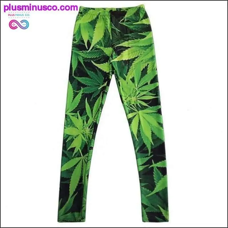 Gradient Rainbow Weed Maple Leaf Elastic Slim Fit
