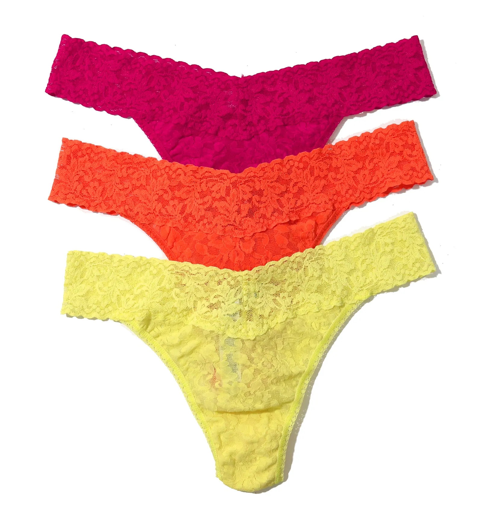 Hanky Panky Signature Lace Original Rise Thong 3-Pack - Extra Spice