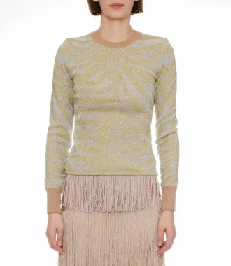 HERVE LEGERZEBRA CREW SWEATER