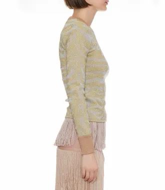 HERVE LEGERZEBRA CREW SWEATER
