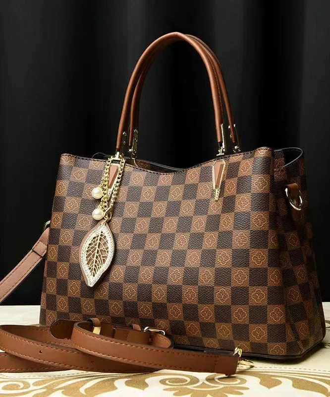 High-Quality Brown Leather Tote Bag - Versatile & Durable - Model ZX1012