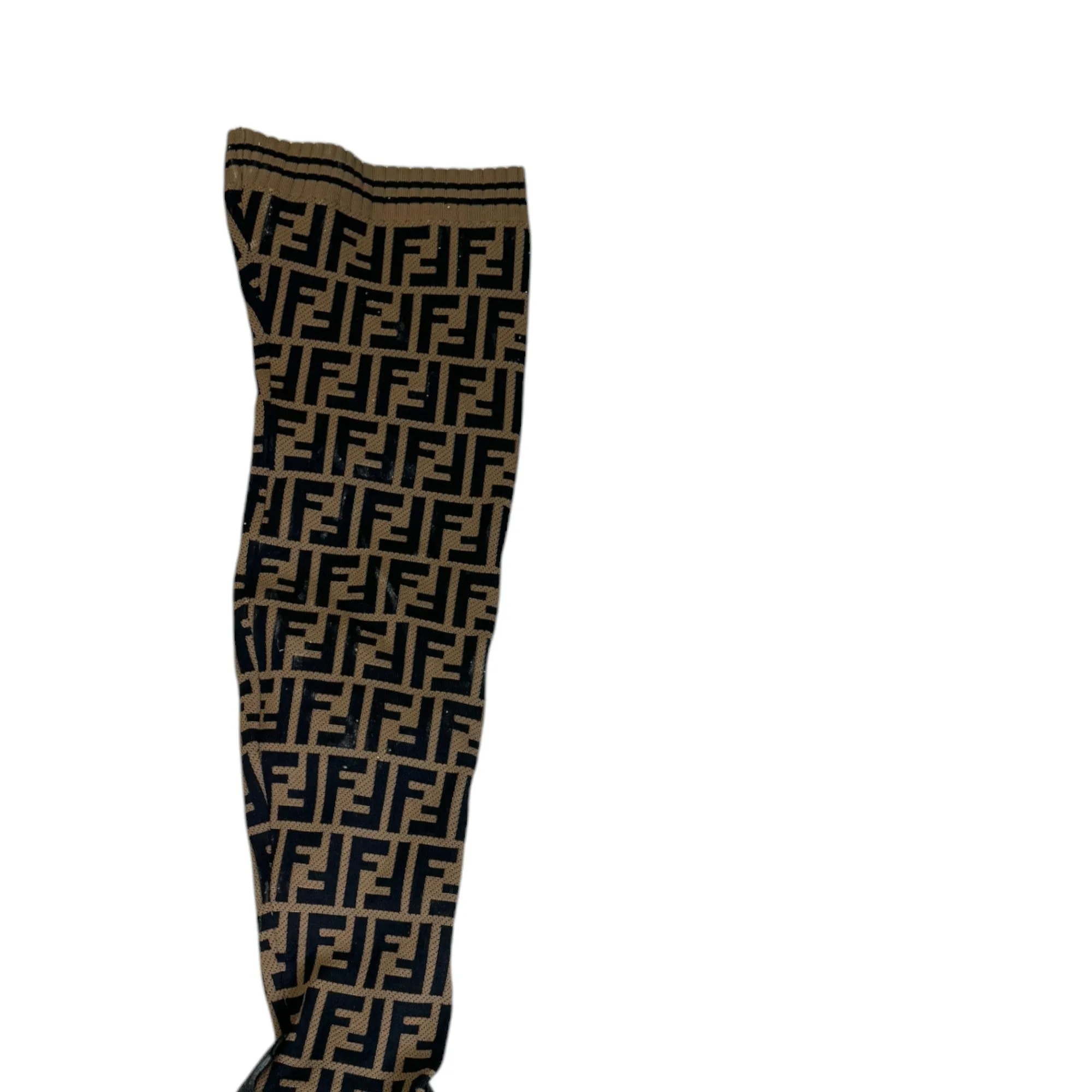 Knit Logo Boots Brown Size 40 7