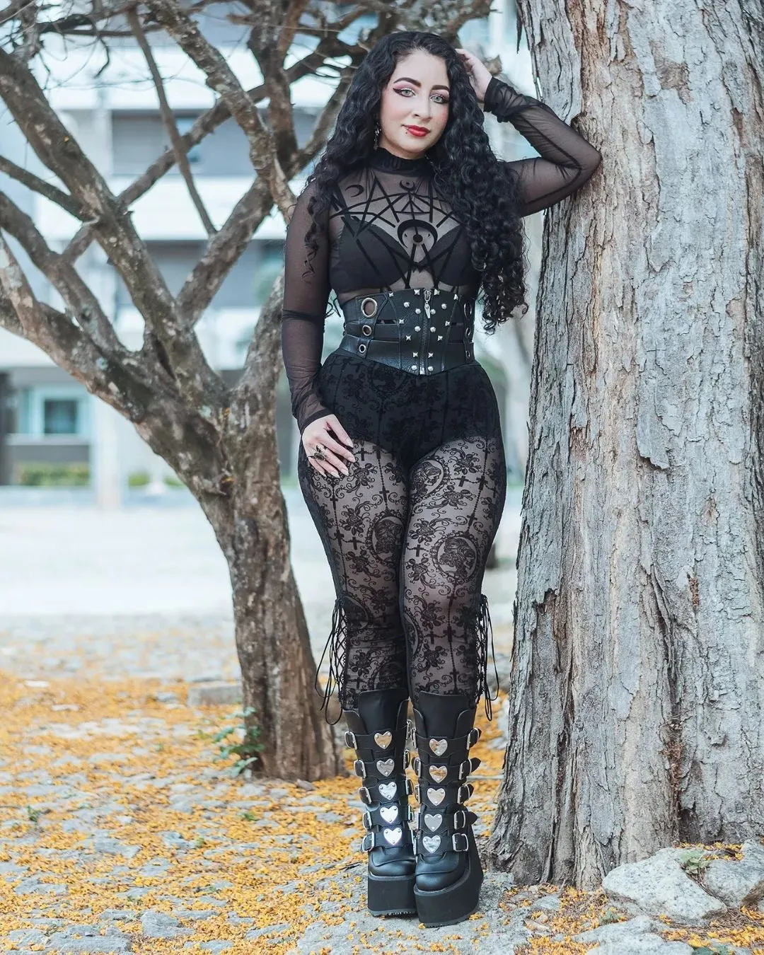 Lace Cameo Leggings.