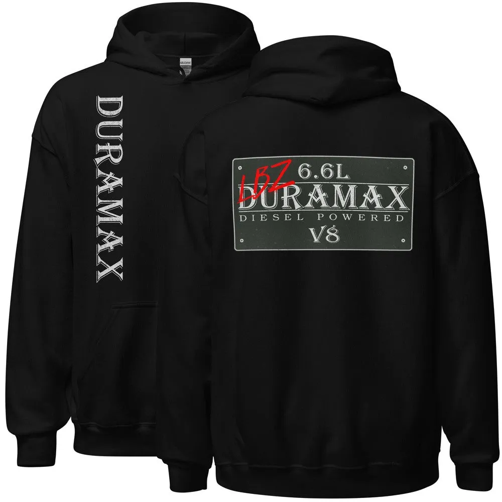 LBZ Duramax Hoodie Sweatshirt - Vintage Sign Design - Double Sided Print