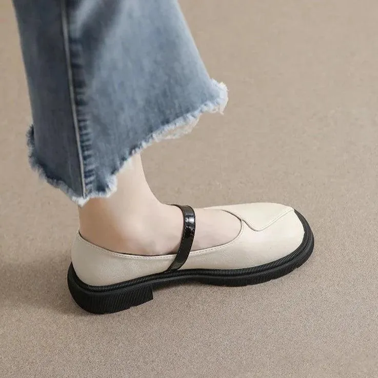 Leather Loafers - Women's Casual Shoes Pumps