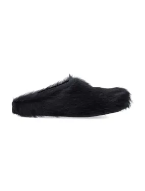 MARNI Luxurious Fur-Trimmed Leather Flats for Men