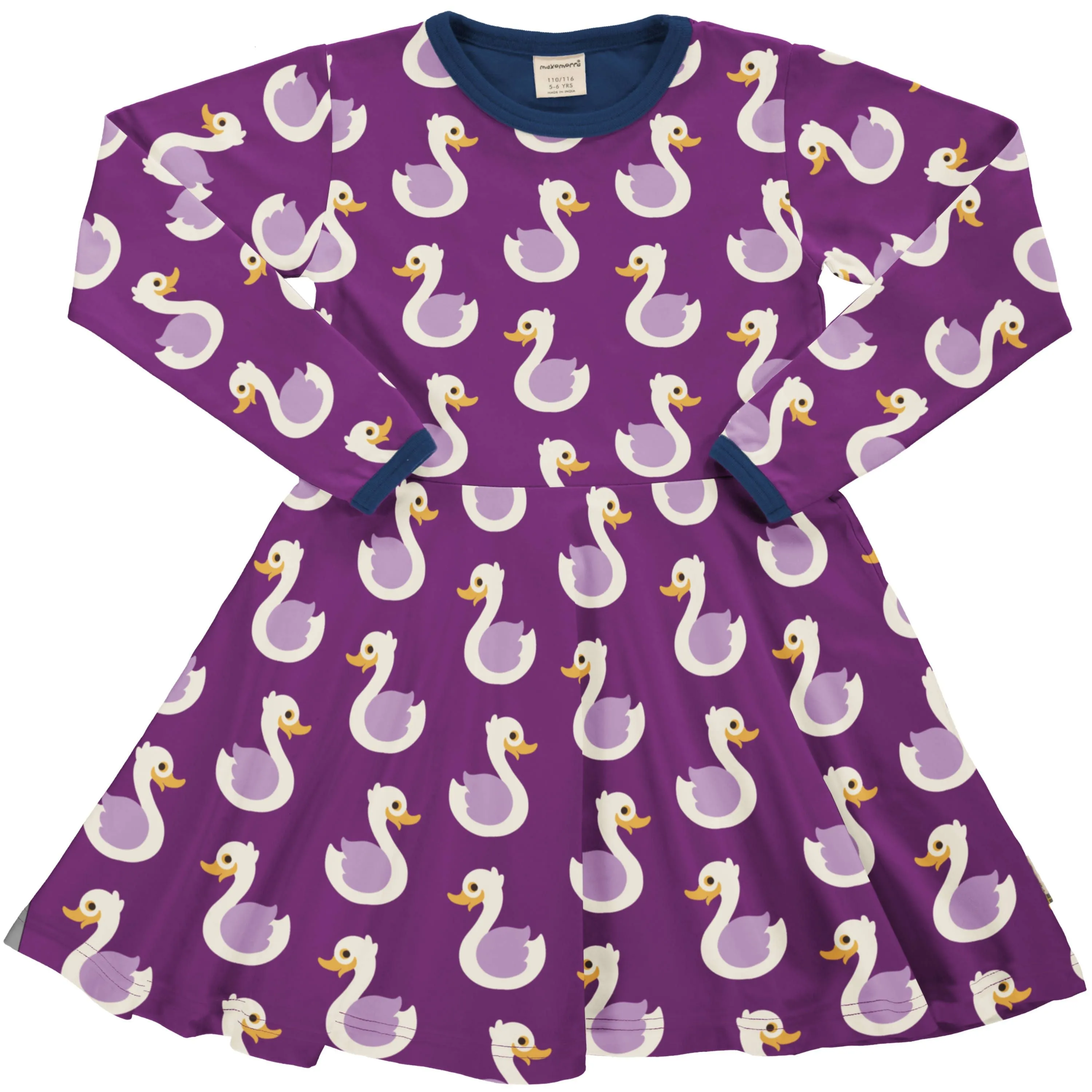 Maxomorra Swan Long Sleeve Circle Dress