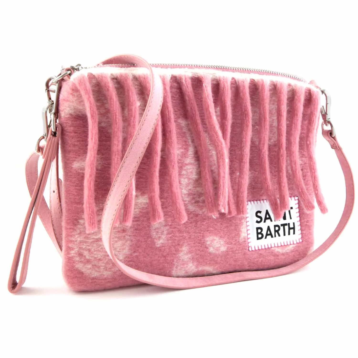 Mc2 Saint Barth Pink Parisienne Handbag With Paisley Pattern
