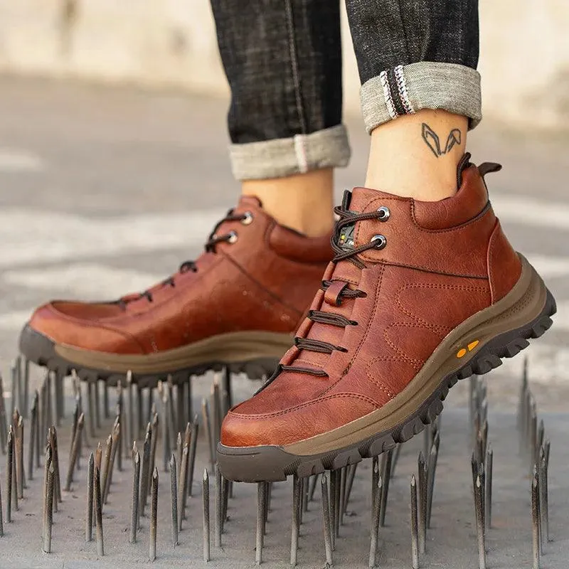 Men's Leather Work Boots - CS2563 Casual Safety Shoes