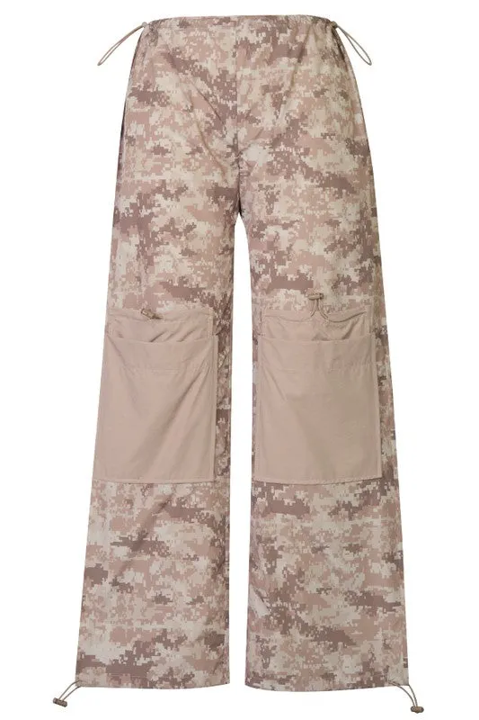Multi Pattern Parachute Pants