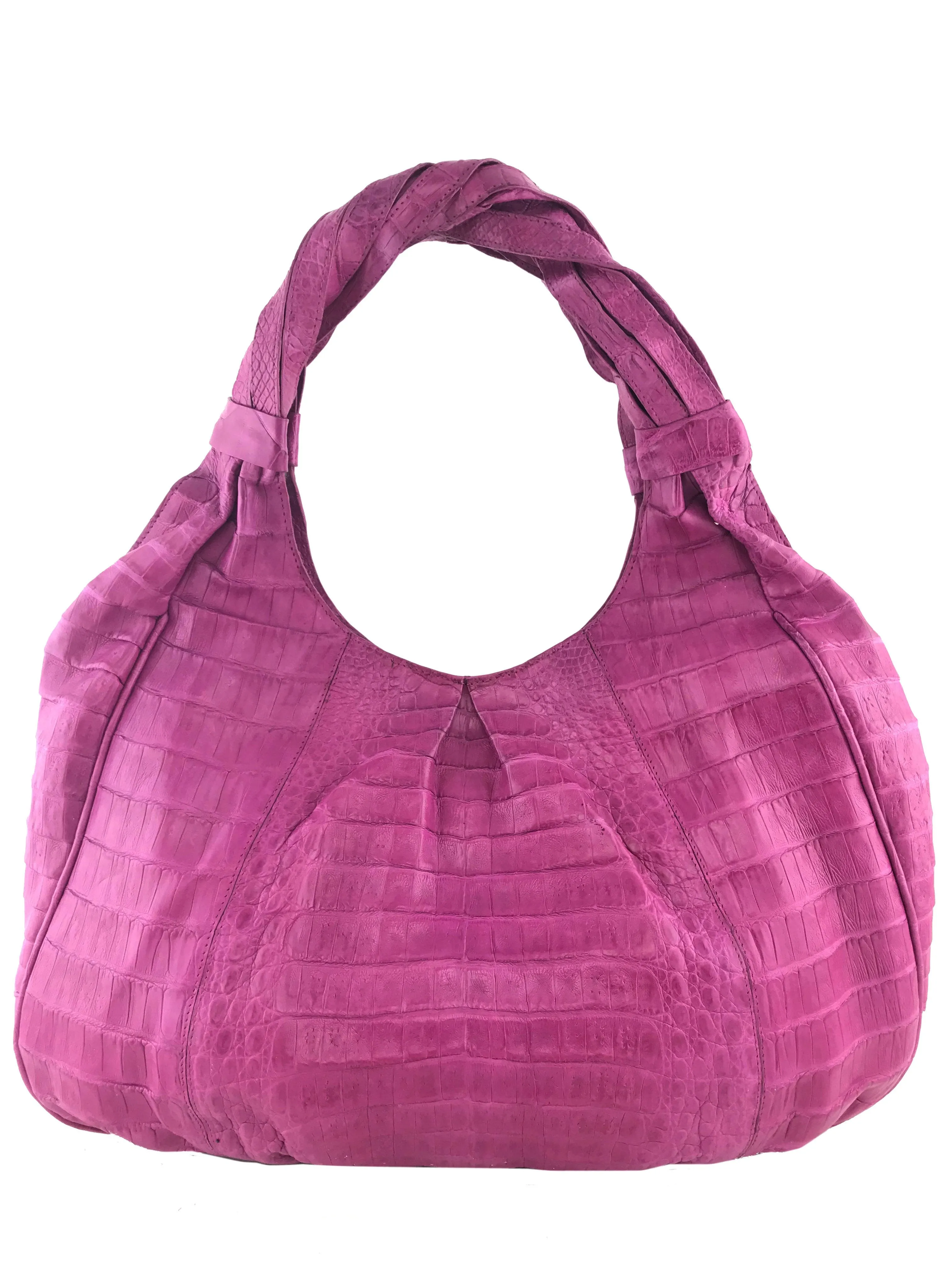 Nancy Gonzalez Ruffled Crocodile Handbag