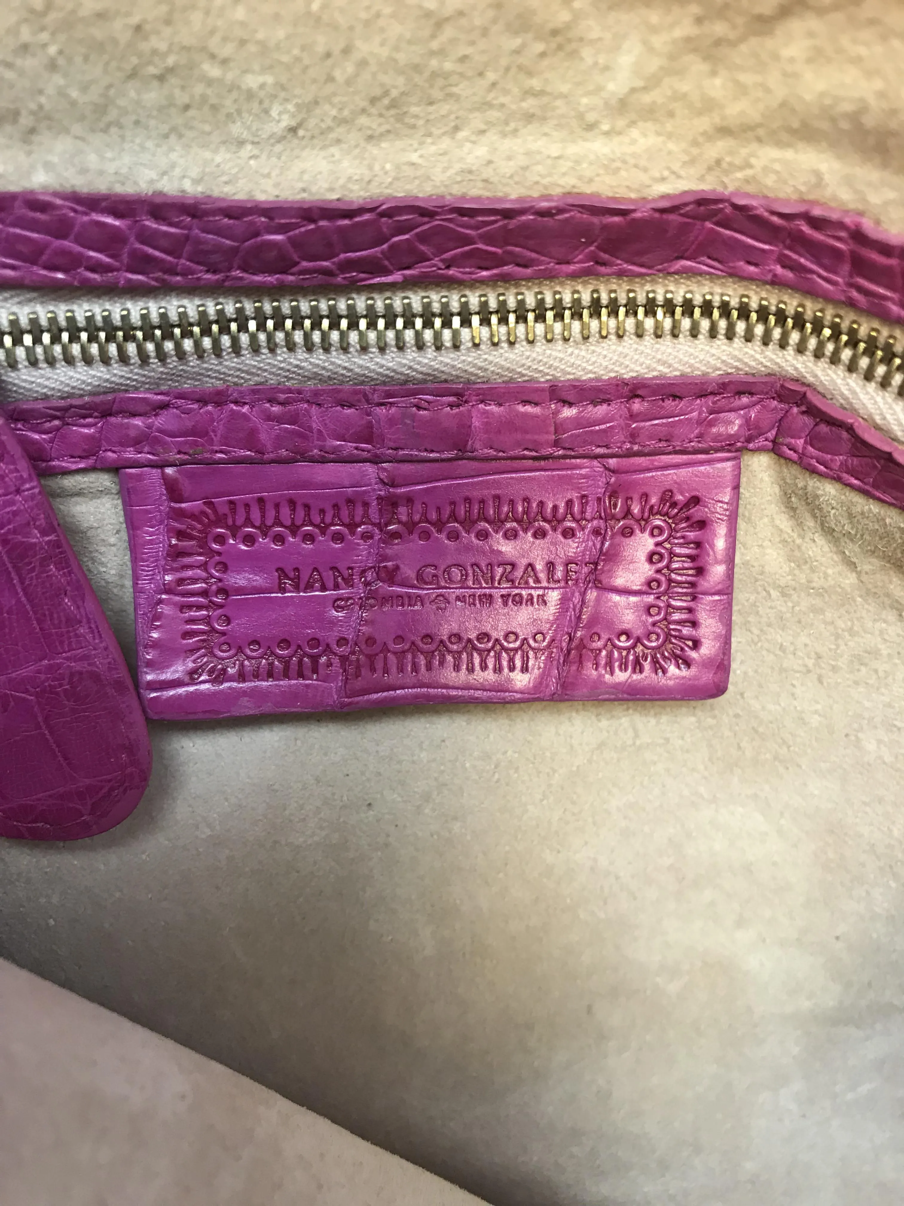 Nancy Gonzalez Ruffled Crocodile Handbag