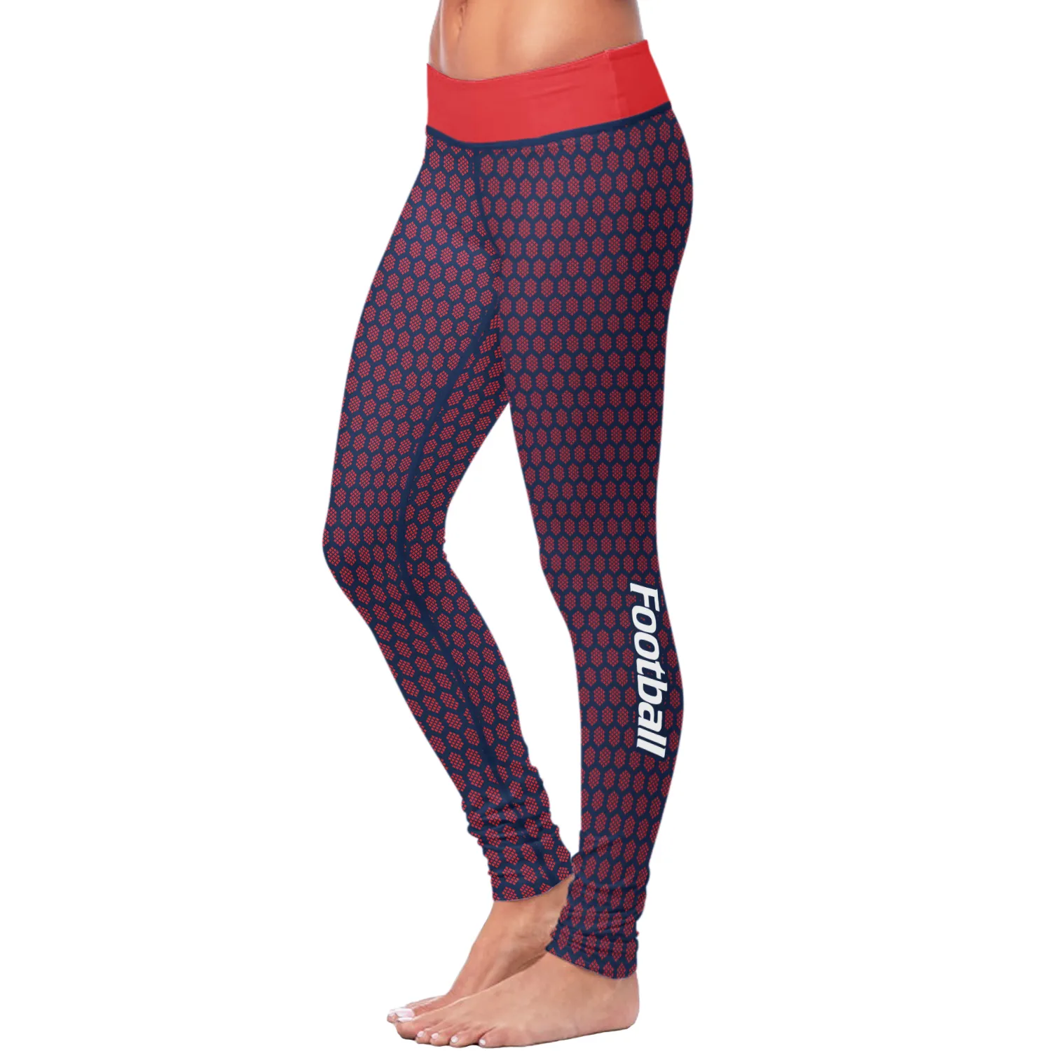 New England Football Leggings with Honeycomb design - Buy Now!