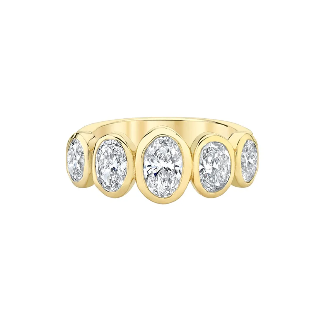 Oval Diamond Graduation Band