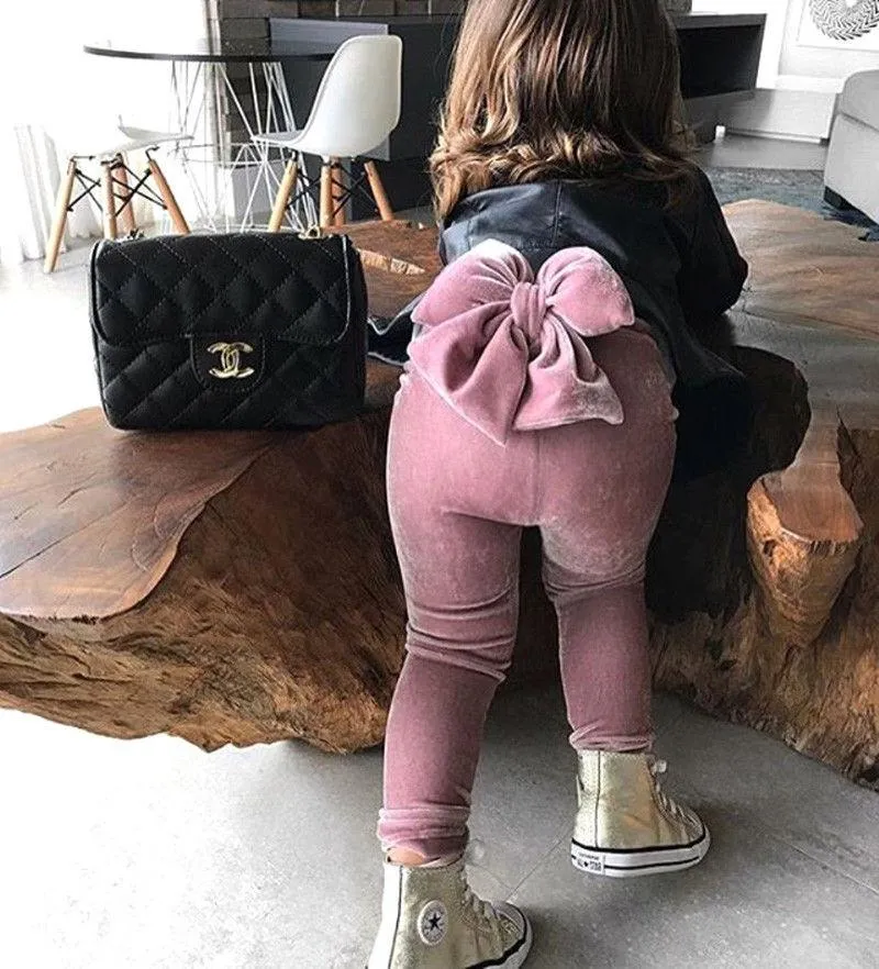 Princess Bowknot Leggings - Cute Girls' Leggings with Bow Detail. Perfect for Dress-up and Play. Shop Now.