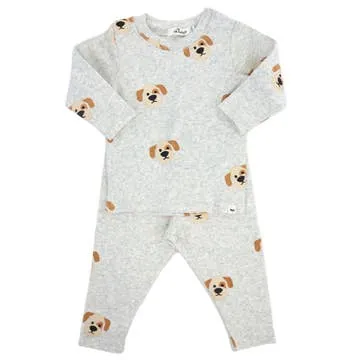 Puppy Pattern 2-Piece Print Set