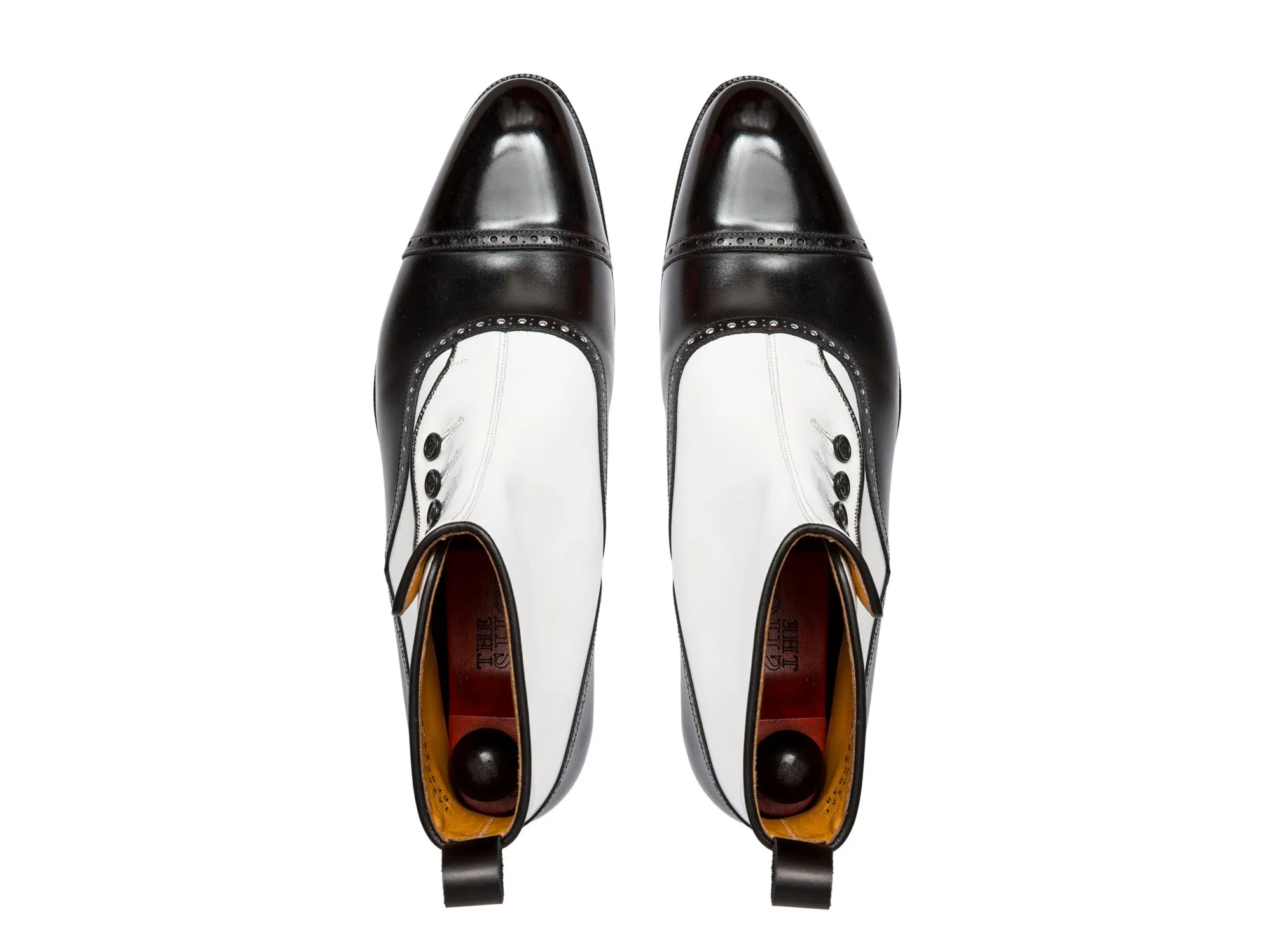 Puyallup MTO Black Calf White Calf NGT Last Single Leather Sole - High-Quality Customizable Dress Shoes for Men