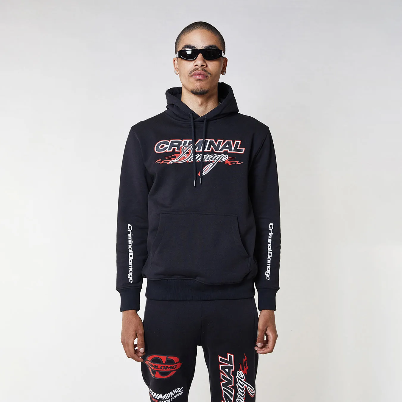 Racing Badge Hoodie - Black