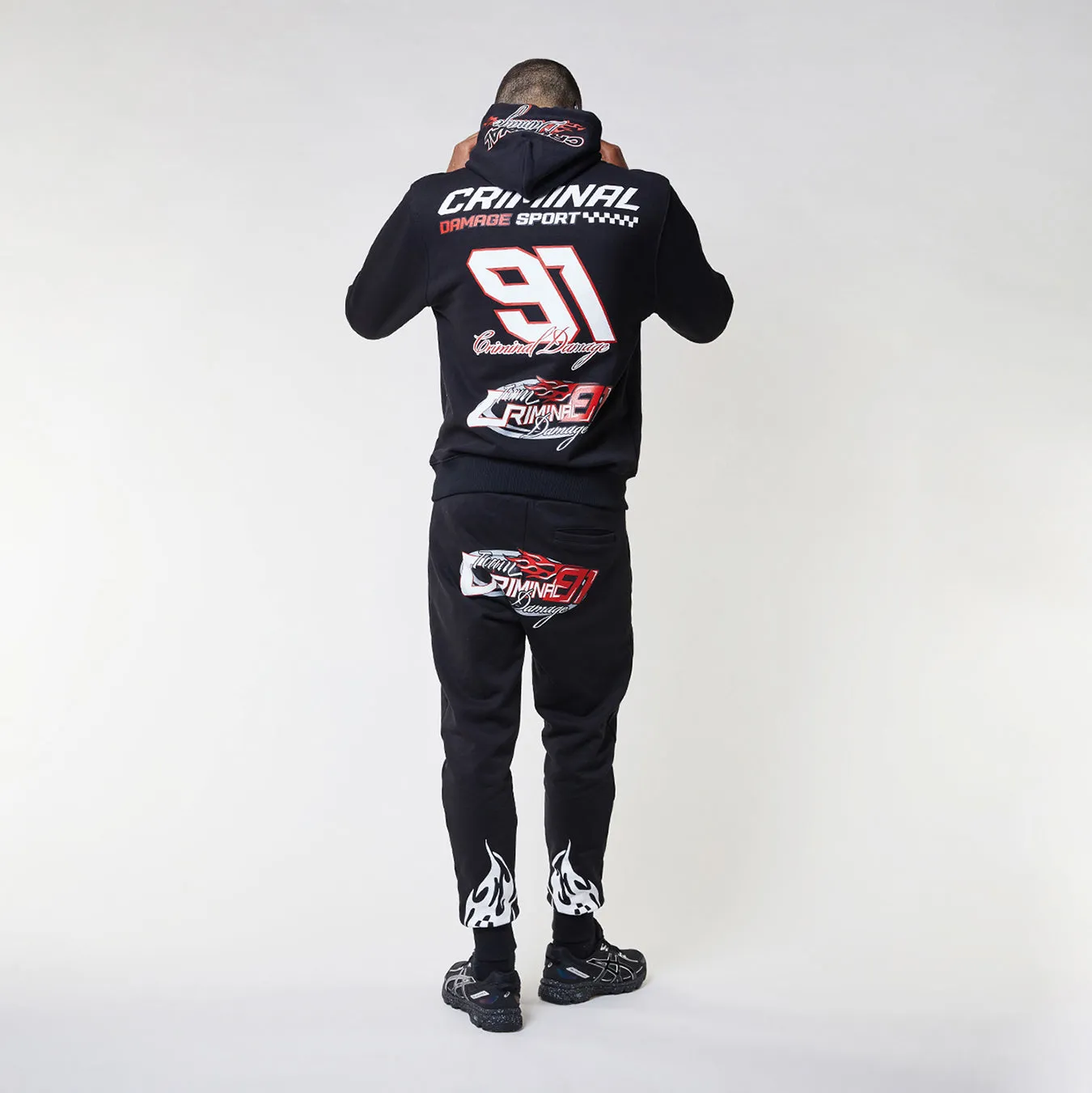 Racing Badge Hoodie - Black