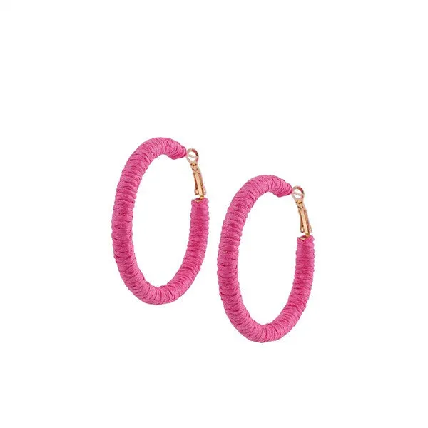 Raffia Hoop Earrings in Sydney