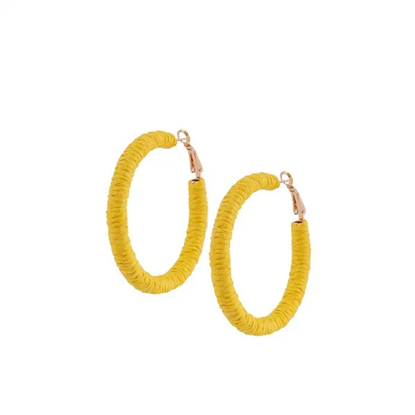 Raffia Hoop Earrings in Sydney