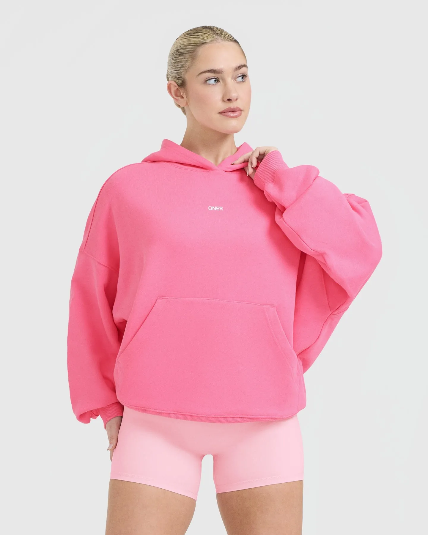 Raising the Bar Oversized Hoodie Peony Pink