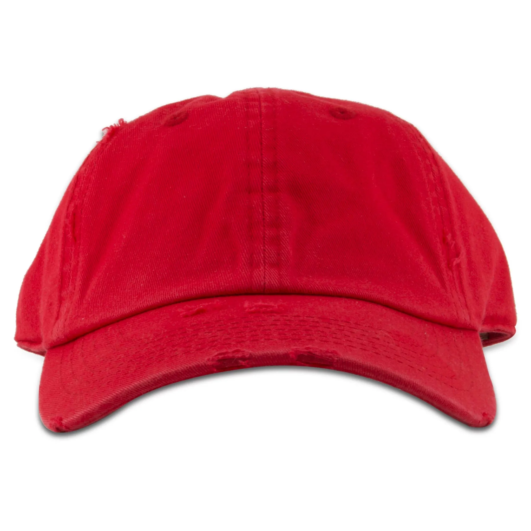 Red Adjustable Kid's Dad Hat - Distressed Design