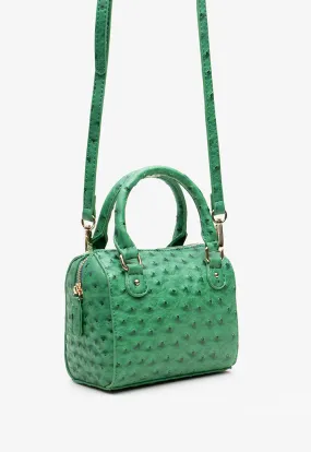 Textured Faux Leather Dome Shoulder Bag