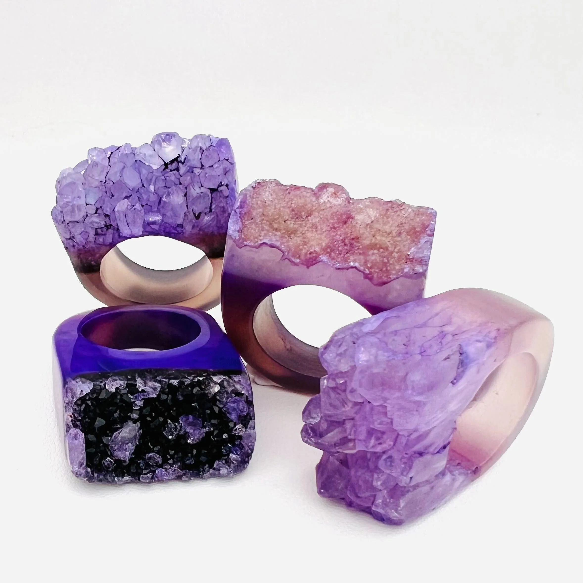 The Gemfire Ring - Violet Fire: Glimmering Jeweled Ring | Vibrant Violet Gemstone