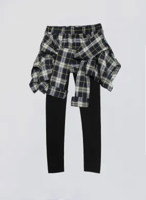 Vierra Rose Green Plaid Shirt Leggings