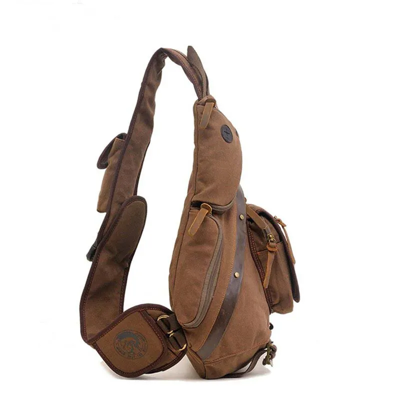 Vintage Backpack for Men Chest Bag